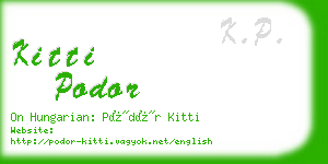 kitti podor business card